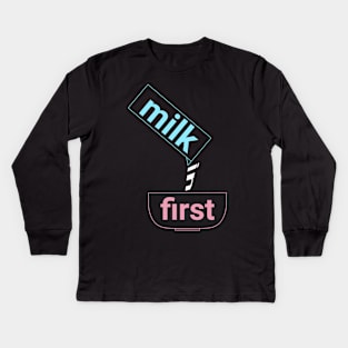 Milk in First Kids Long Sleeve T-Shirt